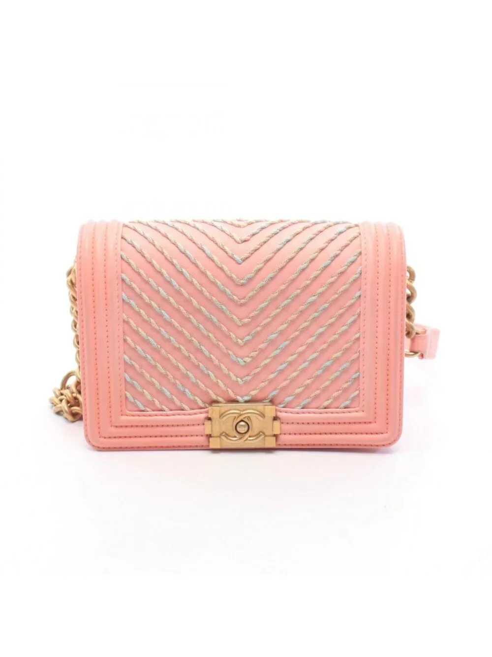 Chanel Waist Bag Boy by the Sea Flap Chain Pink Lambskin